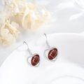 wholesale 925 Sterling Silver Heart-Shaped American Football Dangle Earrings Sporty Gift for Women-0-4