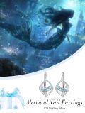 wholesale 925 Sterling Silver Turquoise Ocean Creature Drop Earrings-0-5