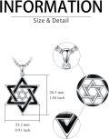 wholesale Star Of David Necklace S925 Star Of David Necklace With Cross Jewish Jewelry Gifts For Christmas Birthday -0-1
