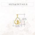 wholesale 14k Mother And Daughter Love Pendant Necklace Wholesale With Lab Diamond Accent-0-3