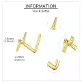 wholesale 24k Yellow Gold L-Shaped Nose Rings Wholesale with Cubic Zirconia Cut Design and Lightning Bolt Detailing-0-2