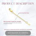 wholesale 10K Yellow Gold 1 2 3 4 5 Necklace Extender Chain w Double Spring Clasp Bracelet Anklet Extension-0-17