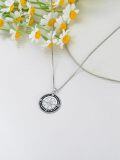 wholesale 925 Sterling Silver Compass Necklace with Stars and Directional Elements - Graduation Gift for Her-0-5