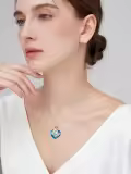 TOUPOP Sterling Silver Crystal Granddaughter Necklace Birthday Gifts-0-2