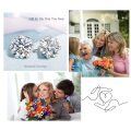 wholesale 14k White Gold Snowflake Moissanite Stud Earrings-0-4