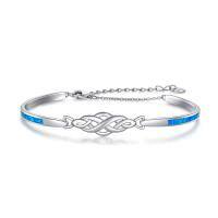wholesale 925 Sterling Silver Opal Cuff Bangle Bracelet Hypoallergenic Gift for Women-Celtic Knot Bracelet