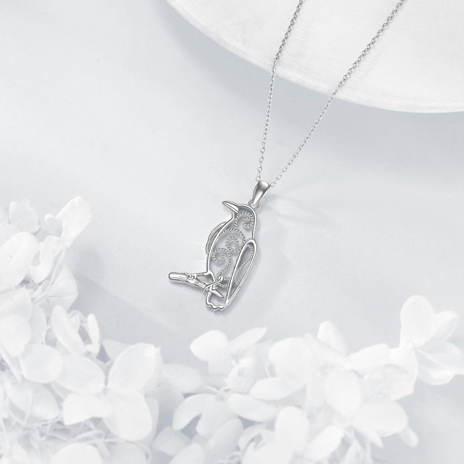 Sterling Silver Bird Filigree Pendant Necklace Dove Cardinal Hummingbird Phoenix Raven Women s Mother s Day Gift-0-4