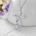 wholesale 925 Sterling Silver Hummingbird & Flower Pendant Necklaces for Women Christian Gifts Religious Jewelry Mom Daughter Present-0-4