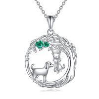 TOUPOP Sterling Silver Animal Mother Child Dog Necklaces Jewelry Christmas Valentine Mothers Day Birthday Gifts for Women Girls Her Wife-style_name:5-Dog