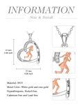 wholesale 925 Sterling Silver Tennis Girl Heart Pendant Necklace Rose Gold Never Give Up-0-3
