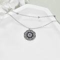 wholesale 925 Sterling Silver Blue Sapphire Mandala Charm Anklet for Women-0-3