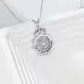 TOUPOP Sterling Silver Crystal Compass Necklace For Women-0-3