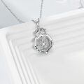 TOUPOP Sterling Silver Crystal Compass Necklace For Women-0-3