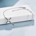 wholesale 925 Sterling Silver Cross Pendant Chain Link Bracelets  for Girls and Women-0-3