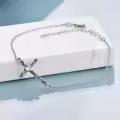 wholesale 925 Sterling Silver Cross Pendant Chain Link Bracelet Wholesale  for Girls and Women-0-3