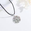 wholesale 925 Sterling Silver Rainbow Crystal Chakra Pentagram Pendant Necklaces for Women and Men-0-5
