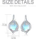 wholesale 925 Sterling Silver Blue Moonstone Butterfly Drop Earrings-0-3