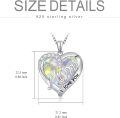 wholesale TOUPOP Gifts For Mom Sterling Silver Heart Crystal Necklace I Love You Mom Jewelry Anniversary Birthday Christmas Gifts For Women Mother Mama Grandma -0-5