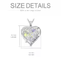 TOUPOP Sterling Silver Crystal Heart Necklace I Love You Mom Jewelry Gifts-0-5