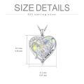 TOUPOP Sterling Silver Crystal Heart Necklace I Love You Mom Jewelry Gifts-0-5
