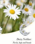 wholesale Daisy/rose/sunflower Necklace S925 Sterling Silver Flower Pendant Jewelry Gifts For Women Sister Girlfriend Anniversary -0-2