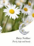 TOUPOP Sterling Silver Daisy Rose Sunflower Pendant Necklace Jewelry Gift-0-2