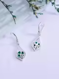 TOUPOP Sterling Silver Clover Dangle Drop Earrings Four Leaf Jewelry Gifts-0-1