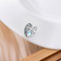 wholesale 925 Sterling Silver Mushroom Ring Adjustable Vintage Nature Jewelry for Women-0-3