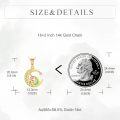 wholesale 14K Gold Rainbow Unicorn Moon Star Charm Pendant Necklace Gift for Girls and Women-0-3