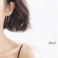 wholesale 925 Sterling Silver Hoop Earrings Polished Round Circle Endless 20 80mm-0-1