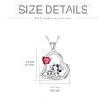 wholesale 925 Sterling Silver Mom Heart Shape Animal Pendant Necklaces for Women Girls Family Love Gift-0-52