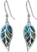 wholesale 925 Sterling Silver Leaf Opal Drop Earrings - Mother's Day Gifts for Women-0-36
