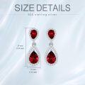 wholesale Sterling Silver Moissanite Birthstone Dangle Earrings for Women-0-3