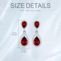wholesale 925 Sterling Silver Moissanite Birthstone Dangle Earrings for Women-0-3