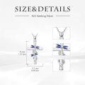 TOUPOP Sterling Silver & Stone Butterfly/Dragonfly/Bee/Ladybug/Hummingbird Cross Pendant-0-3
