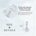 wholesale 925 Sterling Silver Triangle Cut Opalite Cubic Zirconia Huggie Hoop Earrings-0-1