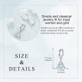 wholesale 925 Sterling Silver Triangle Cut Opalite Cubic Zirconia Huggie Hoop Earrings-0-1