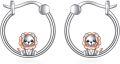wholesale 925 Sterling Silver Lion Cub Hoop Earrings - Adorable Tiny  for Her-0-0
