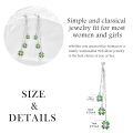 wholesale 925 Sterling Silver Green Enamel Four-Leaf Clover Drop Dangle Stud Earrings for Women St Patrick's Day -0-4