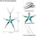 wholesale 925 Sterling Silver Starfish Necklace with Opal Pendant Hawaiian Beach Ocean Jewelry for Women Girlfriend-0-1