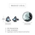 wholesale 925 Sterling Silver Moonstone Triquetra Stud Earrings For Women And Men-0-5