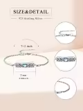 TOUPOP Sterling Silver Abalone Shell Cremation Jewelry Bracelet-0-3