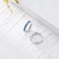 wholesale 925 Sterling Silver Colorful Gemstone Huggie Hoop Earrings-0-2