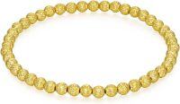 wholesale 14K Gold Bead Ball Stretch Bracelet 3mm 6mm for Women 5 9 -6.5 Inches style 1-4mm