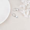 wholesale 925 Sterling Silver Freshwater Pearl Drop Dangle Huggie Hoop Earrings for Women -0-1