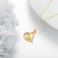wholesale 14K Gold Elephant Heart Moon I Love You Pendant Necklace 14K s for Mom Mothers' Day-0-5