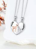 wholesale 925 Sterling Silver Deer Mother & Daughter Matching Necklaces-0-3