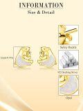wholesale 925 Sterling Silver Mother & Baby Polar Bear Opal Stud Earrings for Women - Animal  Idea-0-5