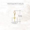 wholesale 14K Gold Heart Cross Dangle Earrings with Sensitive Skin Safe Design for Faith, Love & Loyalty, 1.2 Inch Gift-0-3