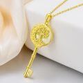 wholesale 925 Sterling Silver Tree Of Life Pendant Necklace Wholesale With Green Gemstone-0-73